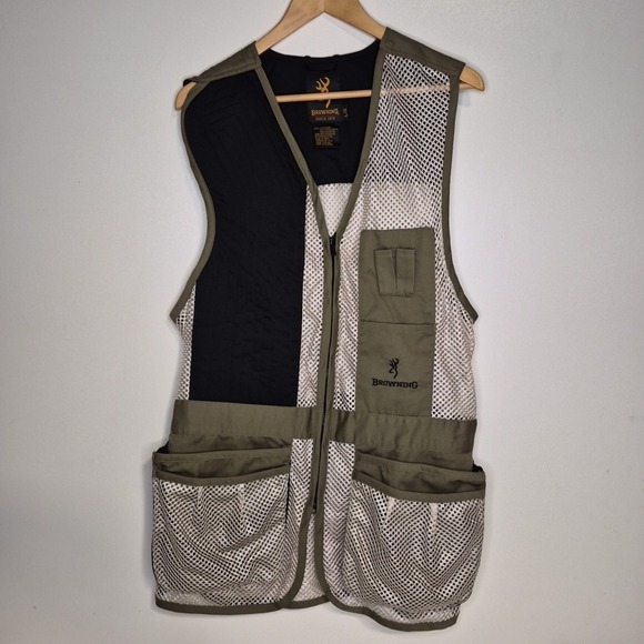 Browning Deluxe Mesh Shooting Competition Vest Mens Large Model 305-002 Pockets - Picture 2 of 10